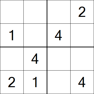 Sudoku 4x4 - Easy