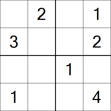 Sudoku 4x4 - Einfach
