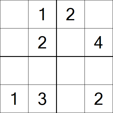 Sudoku 4x4 - Einfach