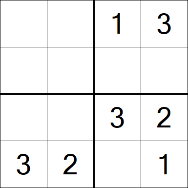 Sudoku 4x4 - Einfach