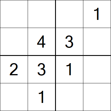 Sudoku 4x4 - Simple