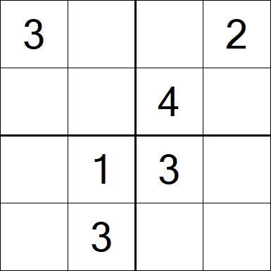 Sudoku 4x4 - Einfach