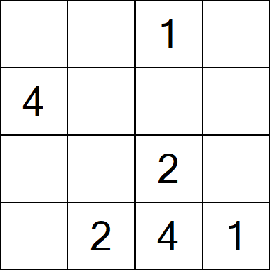 Sudoku 4x4 - Einfach