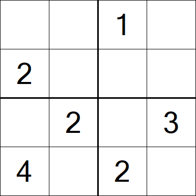 Sudoku 4x4 - Einfach
