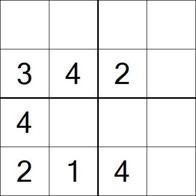 Sudoku 4x4 - Einfach