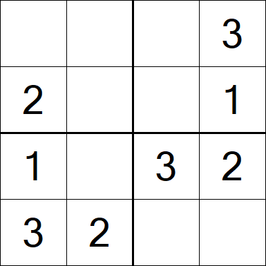 Sudoku 4x4 - Einfach
