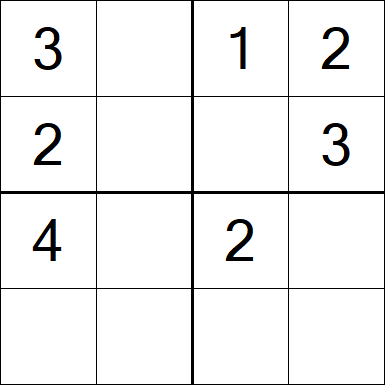 Sudoku 4x4 - Einfach