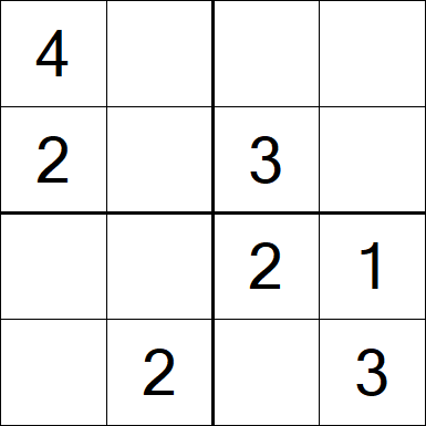 Sudoku 4x4 - Einfach