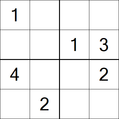 Sudoku 4x4 - Fácil