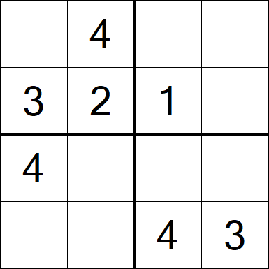 Sudoku 4x4 - Fácil