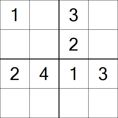 Sudoku 4x4 - Fácil