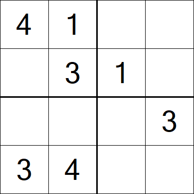 Sudoku 4x4 - Fácil