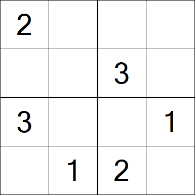 Sudoku 4x4 - Fácil