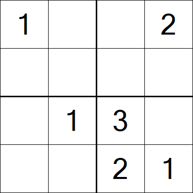 Sudoku 4x4 - Fácil