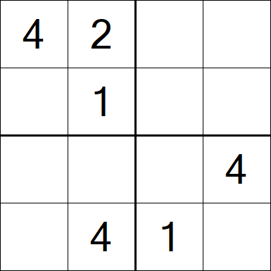 Sudoku 4x4 - Fácil