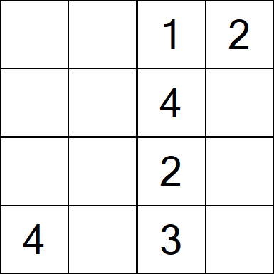 Sudoku 4x4 - Einfach