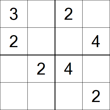 Sudoku 4x4 - Einfach