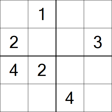 Sudoku 4x4 - Einfach