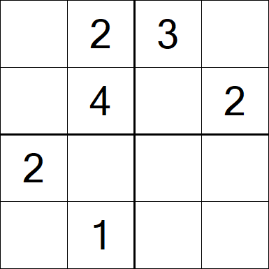 Sudoku 4x4 - Einfach
