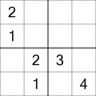 Sudoku 4x4 - Einfach