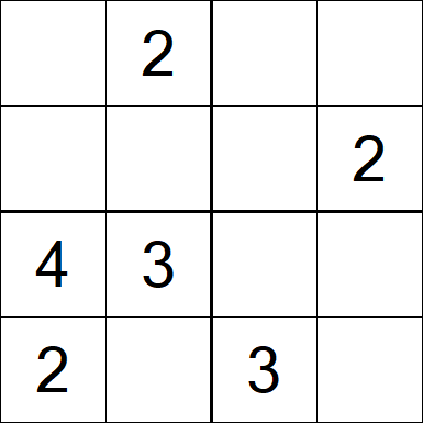 Sudoku 4x4 - Einfach