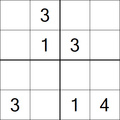 Sudoku 4x4 - Einfach