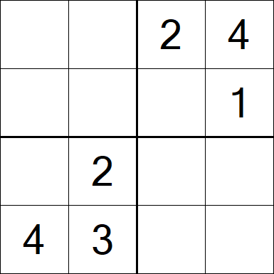 Sudoku 4x4 - Einfach