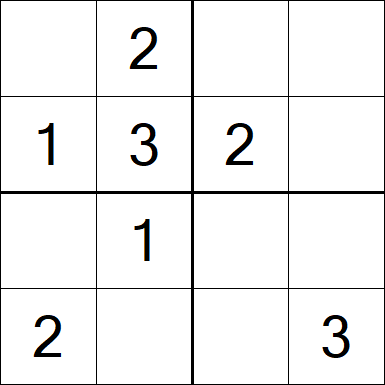 Sudoku 4x4 - Einfach