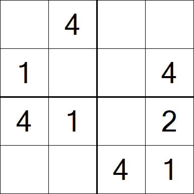 Sudoku 4x4 - Einfach
