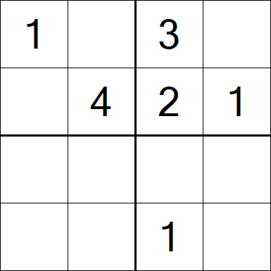 Sudoku 4x4 - Einfach