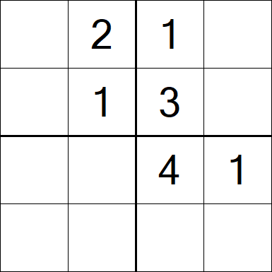 Sudoku 4x4 - Einfach