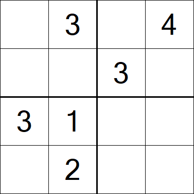 Sudoku 4x4 - Einfach