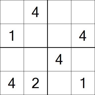 Sudoku 4x4 - Easy