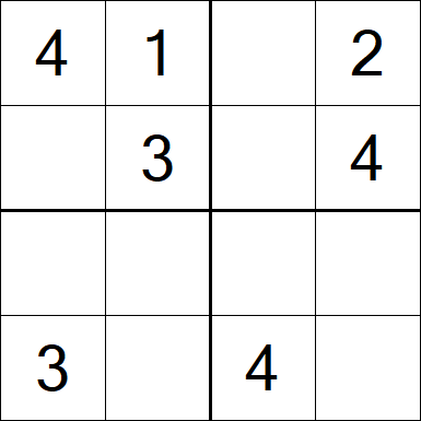 Sudoku 4x4 - Fácil