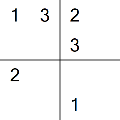 Sudoku 4x4 - Einfach