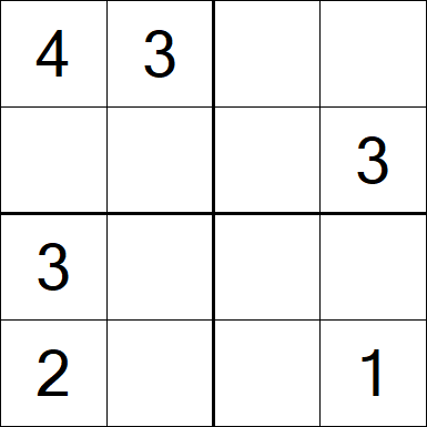 Sudoku 4x4 - Einfach