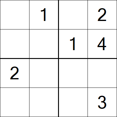 Sudoku 4x4 - Simple