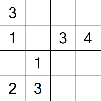 Sudoku 4x4 - Simple