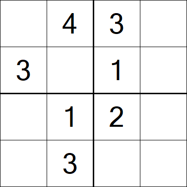 Sudoku 4x4 - Easy