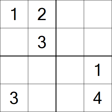Sudoku 4x4 - Fácil