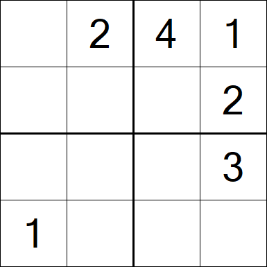 Sudoku 4x4 - Einfach