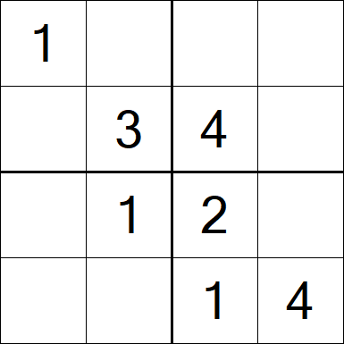 Sudoku 4x4 - Einfach