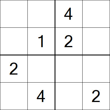 Sudoku 4x4 - Einfach