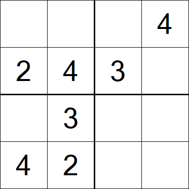 Sudoku 4x4 - Fácil