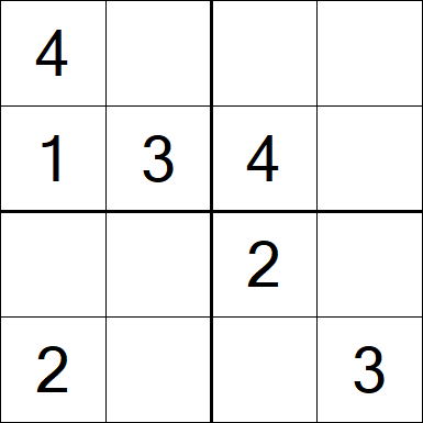 Sudoku 4x4 - Fácil