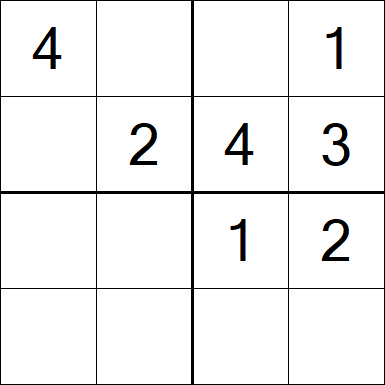 Sudoku 4x4 - Fácil