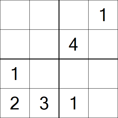 Sudoku 4x4 - Simple