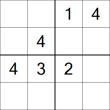 Sudoku 4x4 - Einfach
