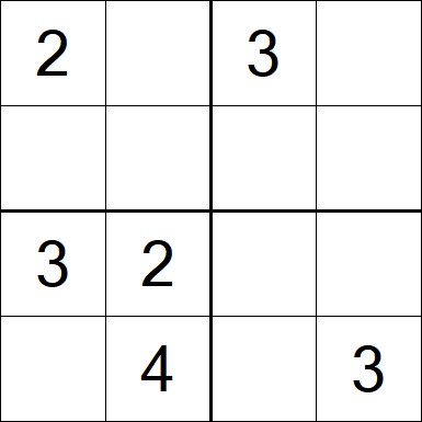 Sudoku 4x4 - Einfach