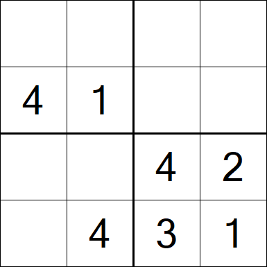 Sudoku 4x4 - Einfach